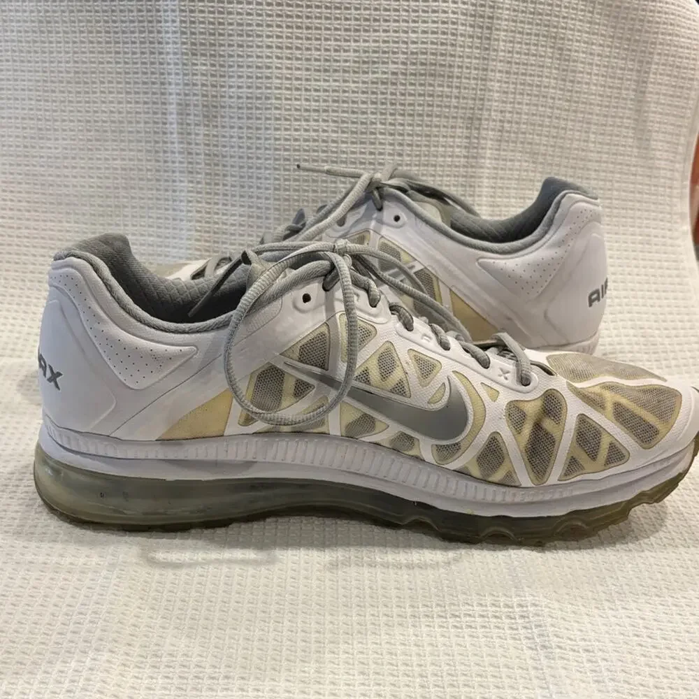 Nike Air Max 2014 Men's White Gray Running Shoes Sneakers Sz 13 428969-110 EUC